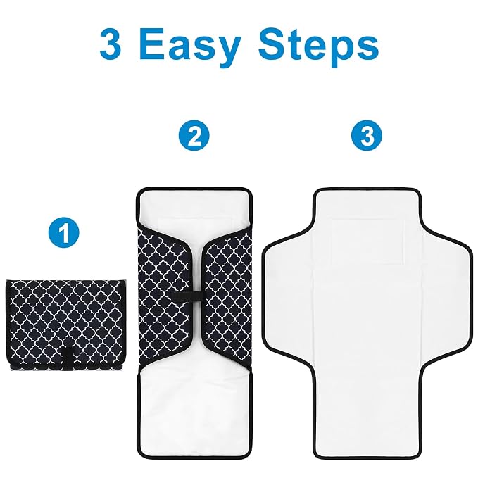 Accmor Portable Diaper Changing Pad, Waterproof Baby Changing Mat, Foldable - Image 5