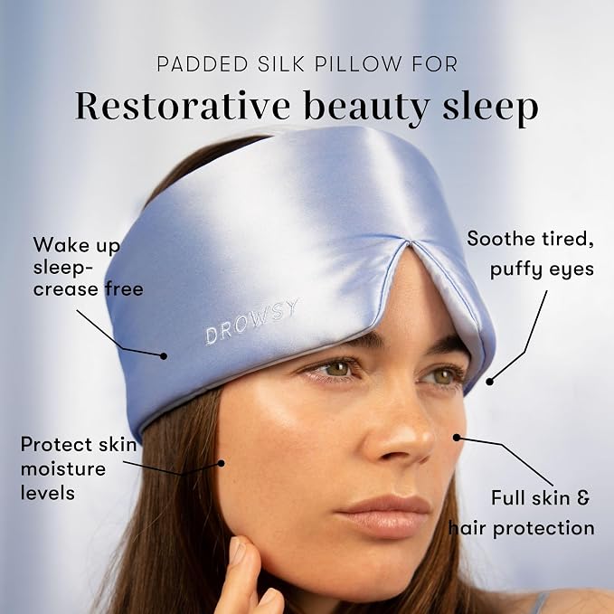 DROWSY Silk Sleep Mask. Face-Hugging, Padded Silk Cocoon - Image 3