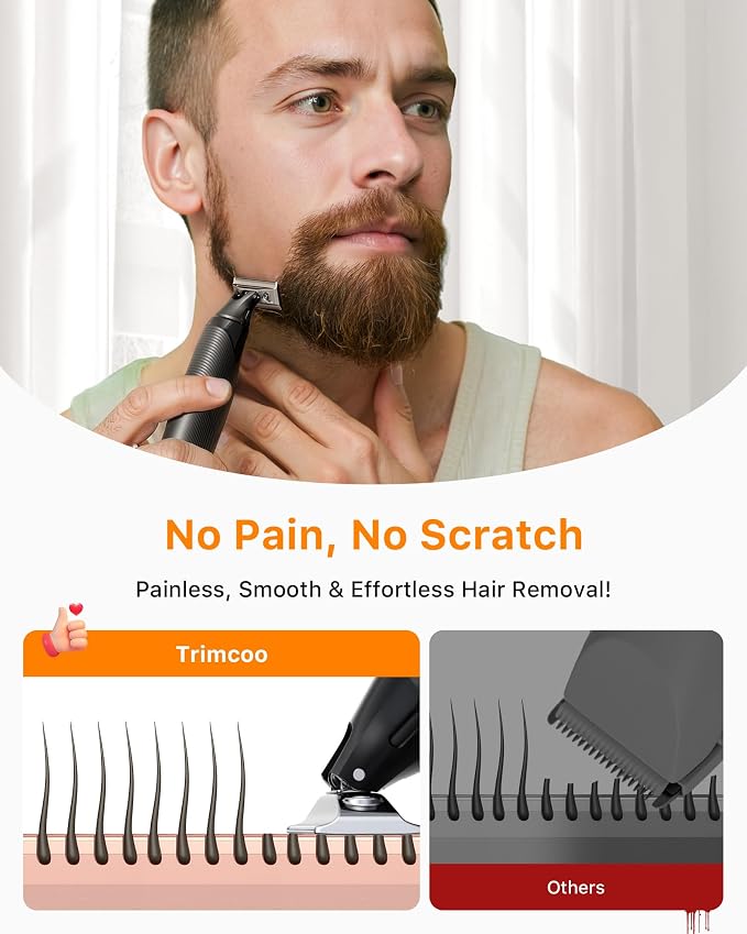 USB-C Fast Charging, Groin & Ball Hair Painless Electric Shaver, Travel Razors - Image 5