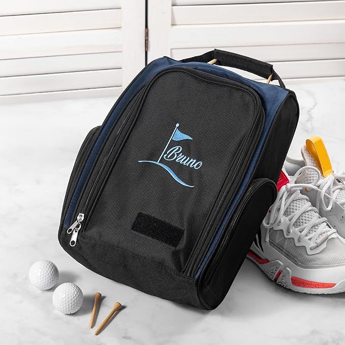 Embroidered Golf Shoe Bag Men Women Handle Strap Personalized Name Golf Shoes - Image 7