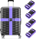 BILIONE 4 Pack Luggage Straps 79" Long Belts Keep Suitcase Secure While by BILIONE