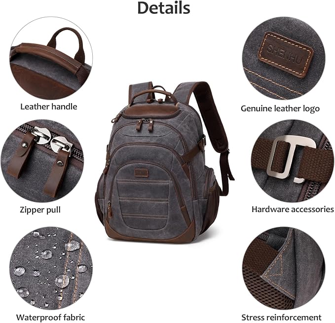 Travel Laptop Backpack 17.3 inch XL Computer Backpack - Image 5