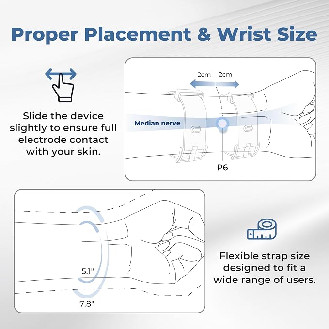 EmeTerm Smart FDA-Cleared Anti-Nausea Wristwatch Touchscreen IP67 Waterproof - Image 7