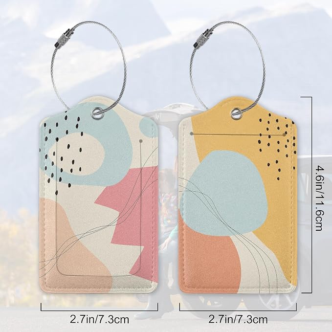 Abstract Lines and Curves 2 Pack Luggage Tag - Image 2