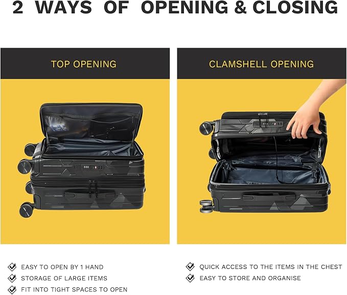Carry On Luggage 22x14x9 Airline Approved Expandable Top Opening Carryon Luggage - Image 2