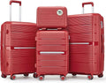 Campfun Luggage 4 Piece Sets, Expandable Carry On Luggage Set Hardshell PP by Campfun