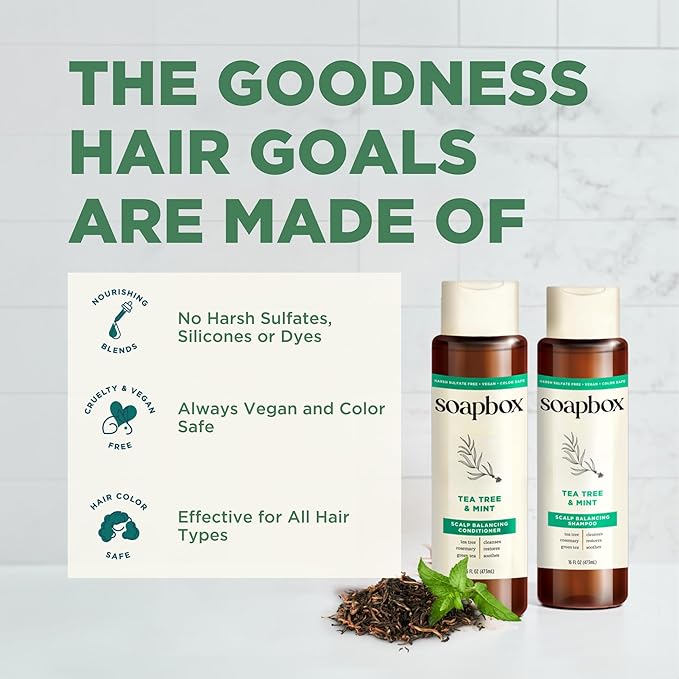 Soapbox Tea Tree Shampoo, Harsh Sulfate Free, Paraben Free, Silicone Free - Image 6