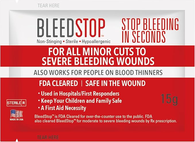 BleedStop™ First Aid Powder for Blood Clotting, Trauma Kit, Blood Thinner - Image 2
