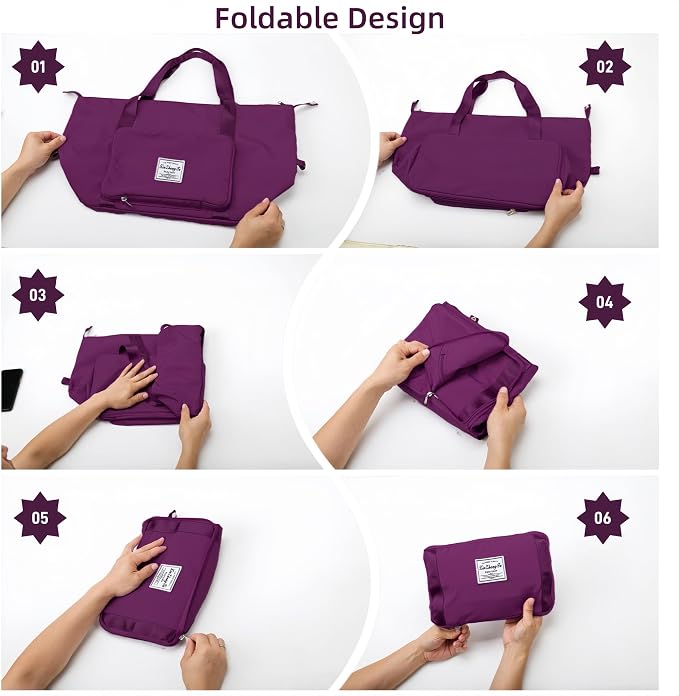 Large Capacity Foldable Travel Bag, Expandable lightweight Carry on Bag - Image 6