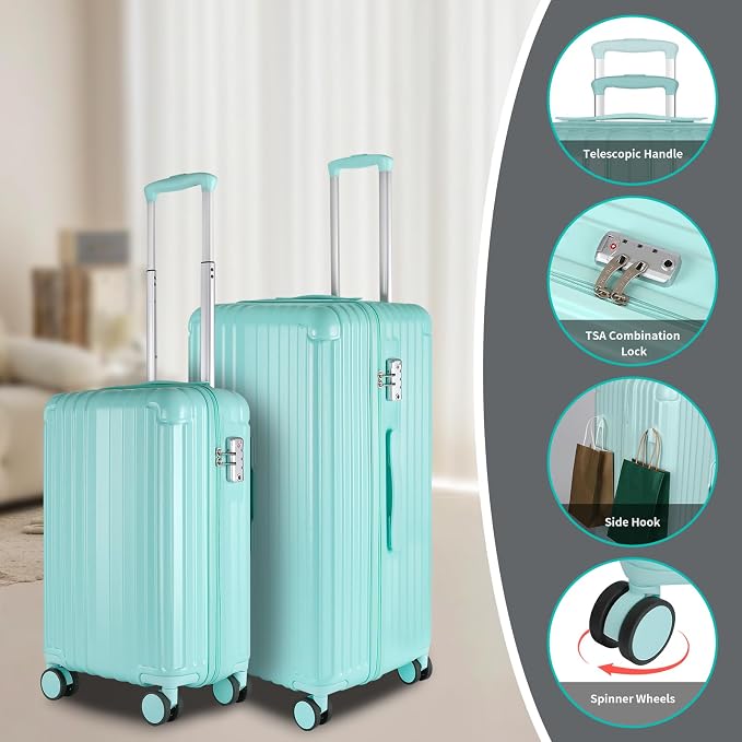 Carry-on 20 Inch and 28 Inch Square Thickened ABS+PC Hard Shell luggage - Image 6