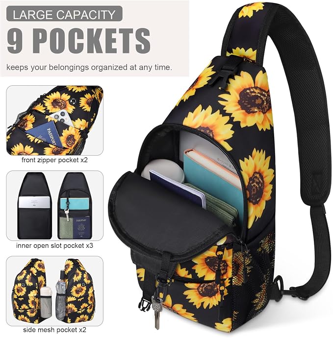 Crossbody Bags for Women Men Trendy Sling Bag Bakpack Casual Chest Bag - Image 3