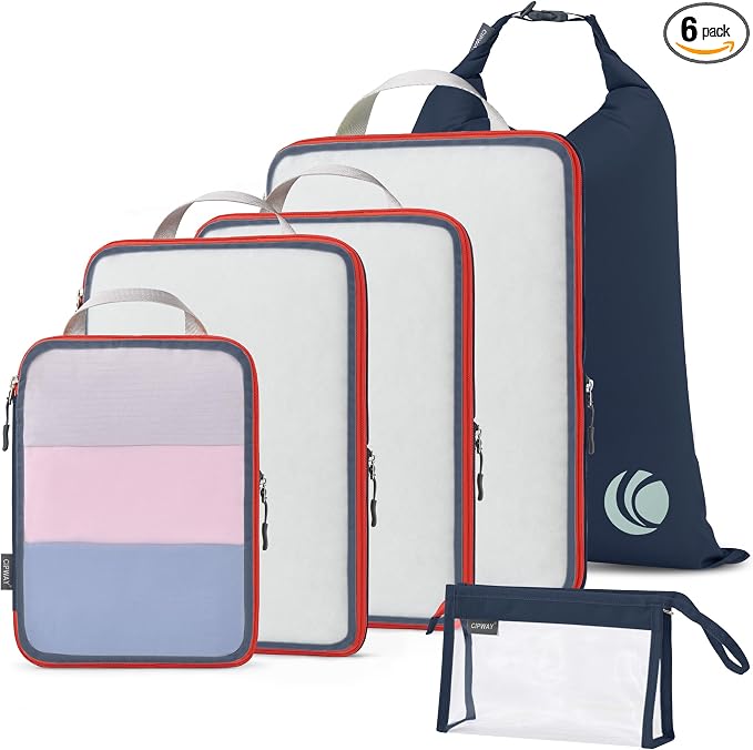 Cipway Compression Packing Cubes, See Through Mesh Luggage Organizer Bags by Cipway