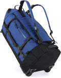 Rolling Duffle Bag with Wheels, 86L 30”Folding Duffle Backpack with 2 Wheels by XTMZ