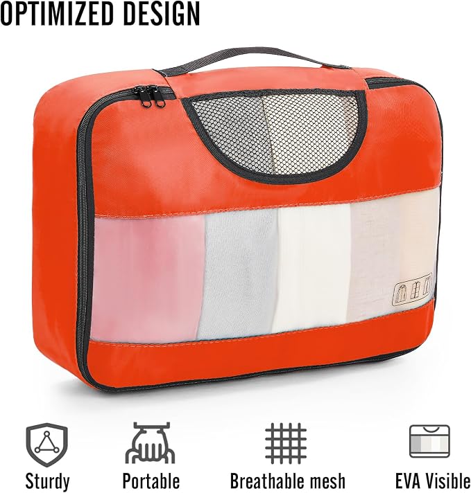 Veken 8 Set Packing Cubes for Travel Essentials, Suitcase Organizer Bags in 4 - Image 4