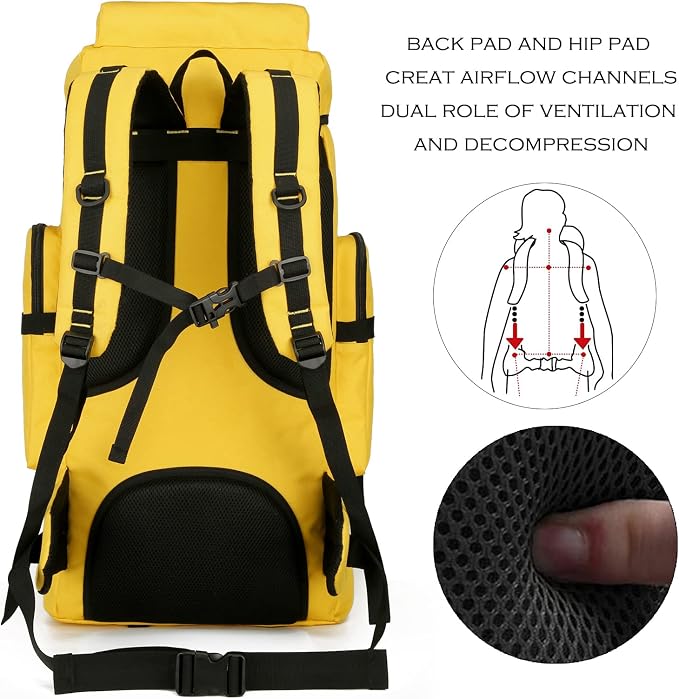 Hiking Backpack for Men 70L/100L Camping Backpack Military Rucksack Molle 3 - Image 5