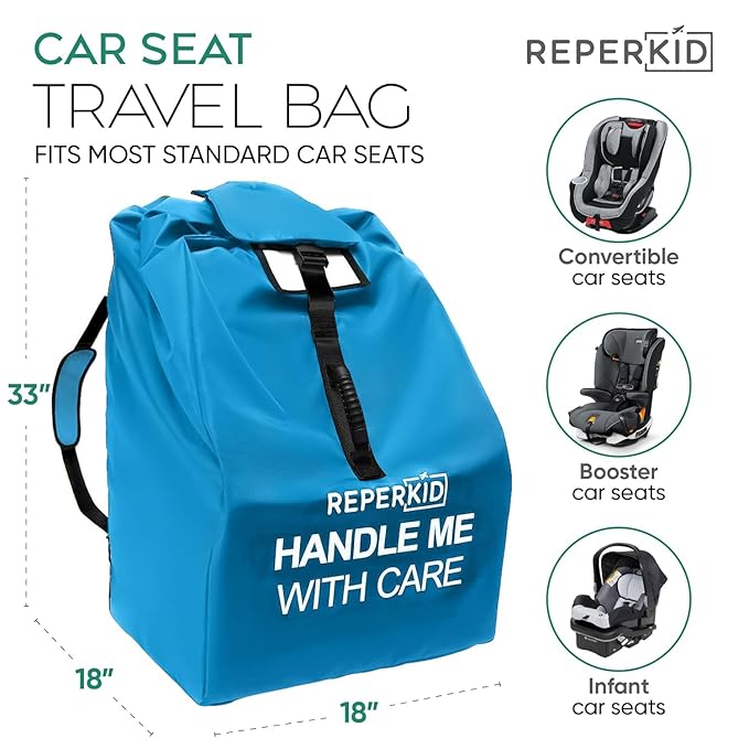 reperkid Car Seat Travel Bag for Airplane, Fits Most Convertible, Booster and - Image 4