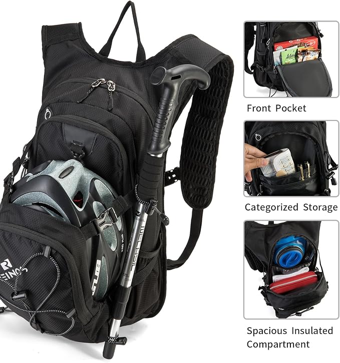 Hydration Backpack Pack with 2L Water Bladder 18L Hiking Backpack Women Men - Image 2