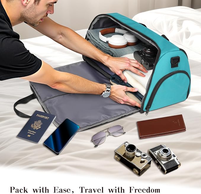 Garment Duffle Bags for Travel, Carry On Garment Duffel Weekender Bag 45L | - Image 7