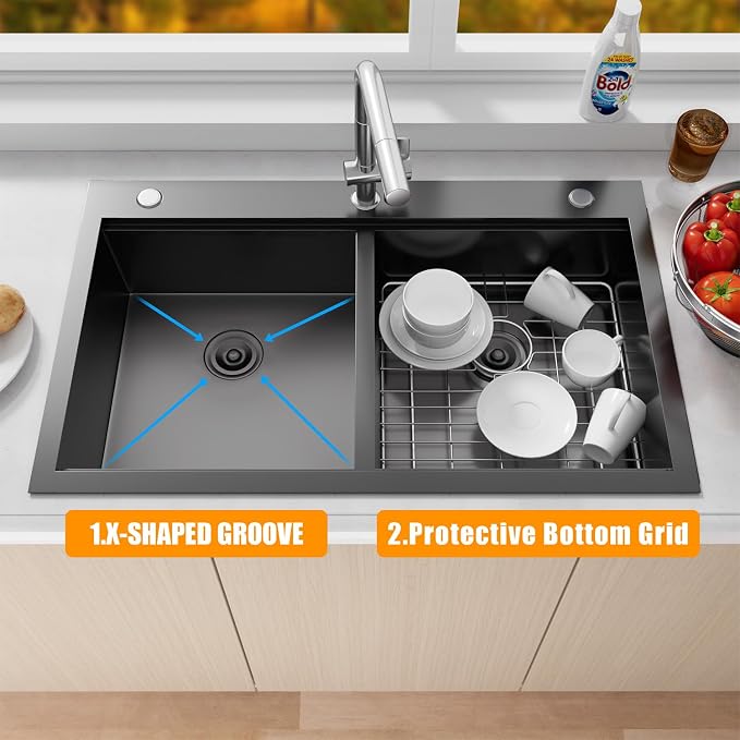 Drop In Kitchen Sink Stainless Steel 32x22 - Image 6
