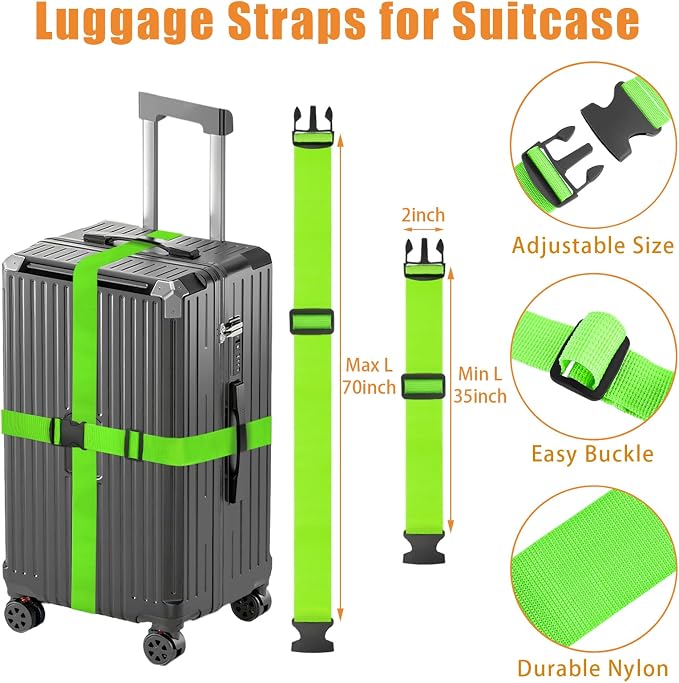 BILIONE 3Pcs Luggage Straps Set - Image 3