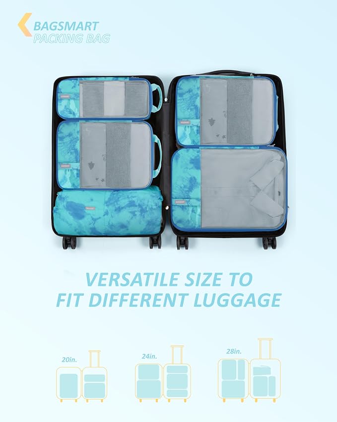 BAGSMART 6 Set Compression Packing Cubes - Image 4