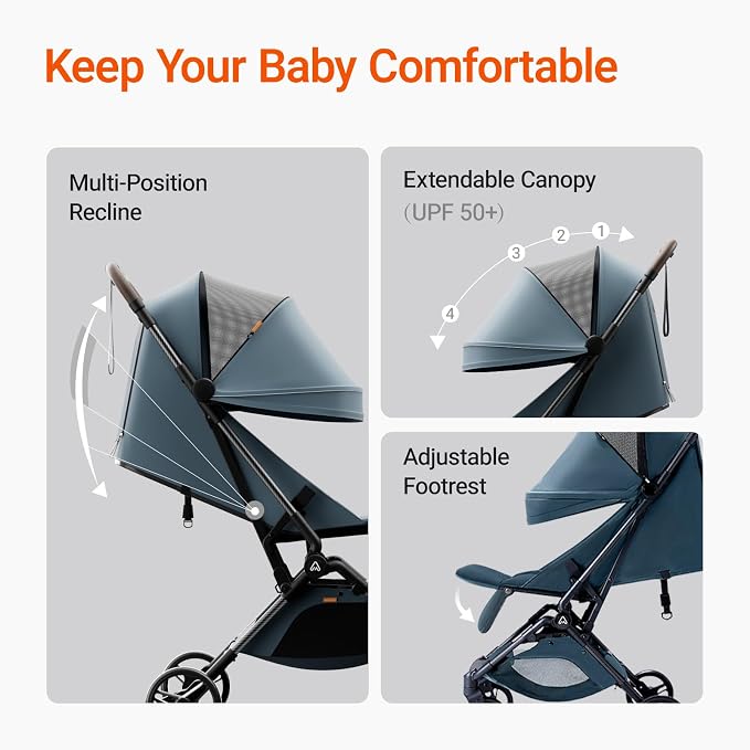 Lightweight Baby Travel Stroller - Image 7