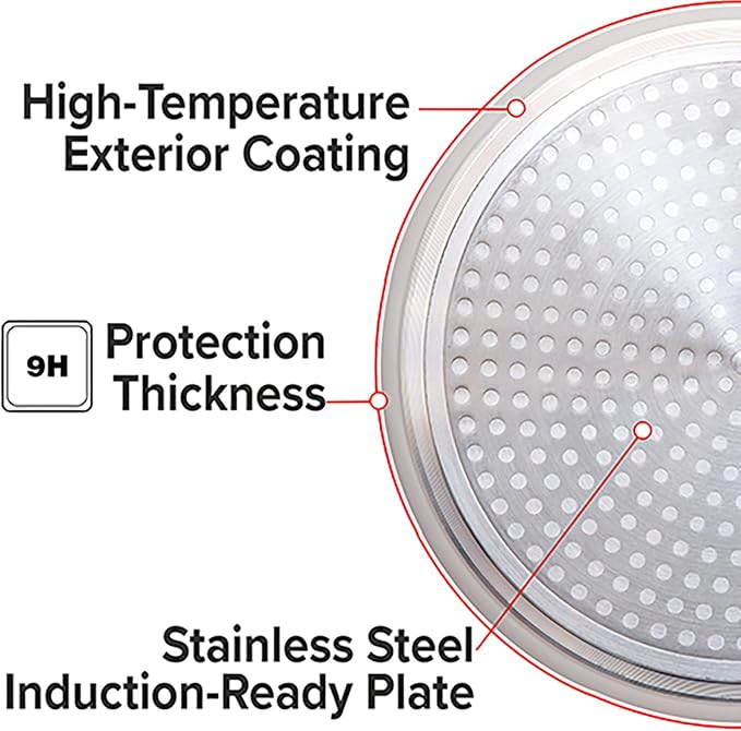 Nuwave 3-Piece Fry Pan Set, 12” Forged Lightweight, G10 Healthy Duralon Blue - Image 4
