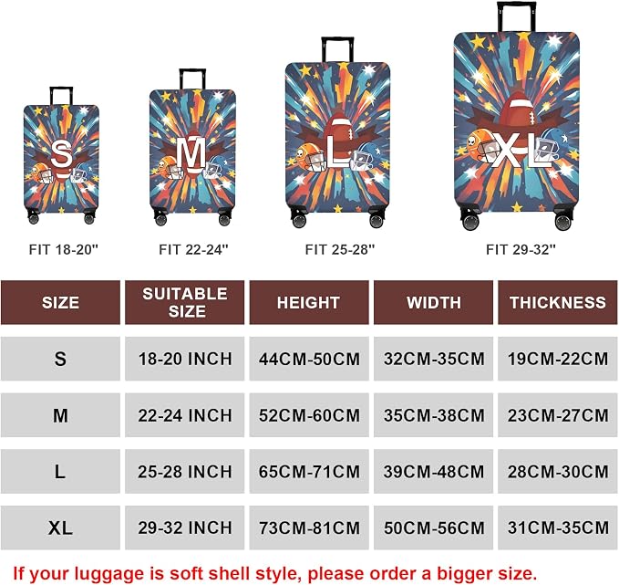 WUJIAONIAO Travel Luggage Cover Baggage Suitcase Cover Protector Skins 18-32 - Image 3