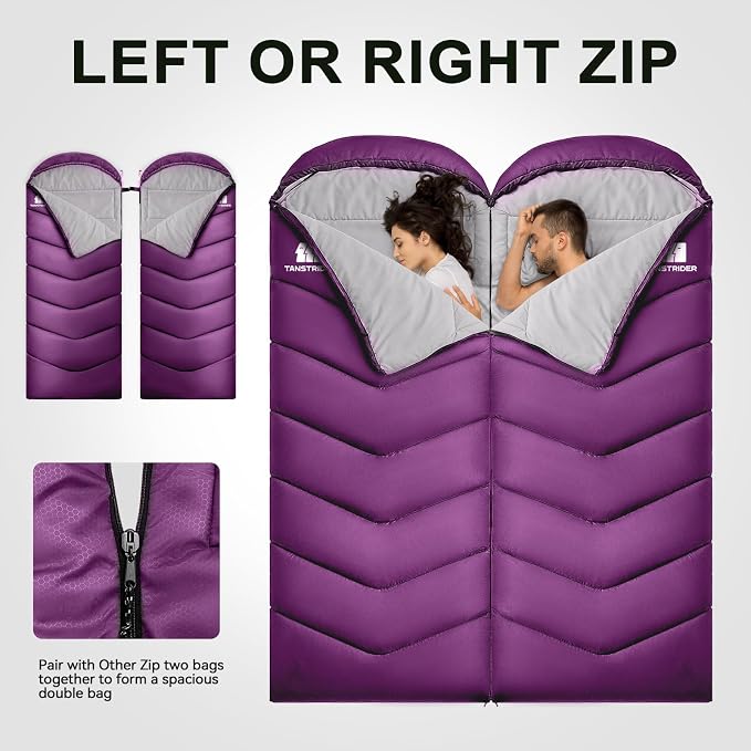 Sleeping Bags for Adults Cold Weather, Waterproof, Lightweight Camping Sleeping - Image 3