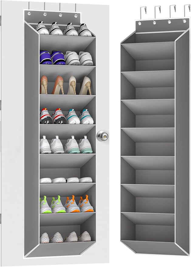 Over The Door Shoe Organizer Storage Fit 16-24 Pairs Hanging Shoe Rack Organiser by StrongandOrganizer
