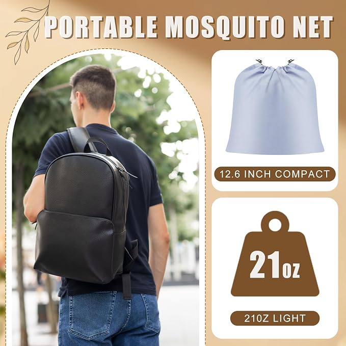 2 Pcs Large Pop up Mosquito Tent Nets Portable Foldable Mosquito Nets - Image 5