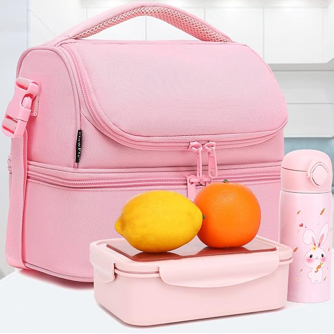 FlowFly Double Decker Cooler Insulated Lunch Bag Large Tote - Image 8