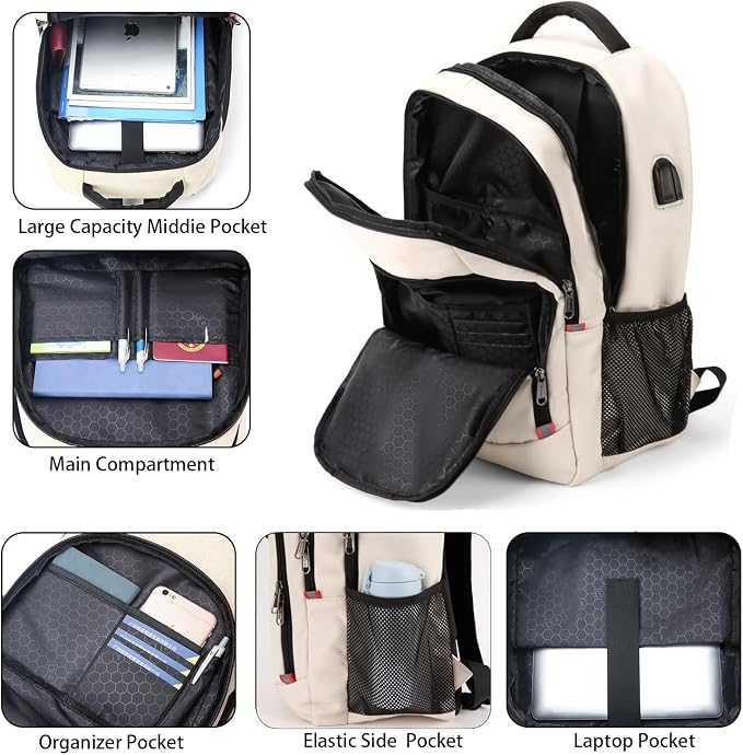 Laptop Backpack for Men, Large Anti-Theft Business Travel Backpack - Image 3