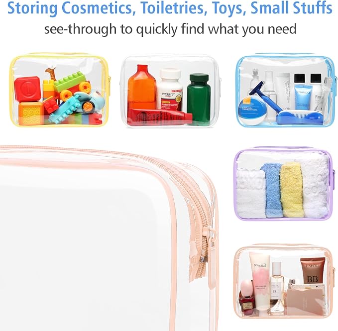 PACKISM Clear Toiletry Bag, 5 Pack TSA Approved Toiletry Bag Quart Size Bag - Image 5
