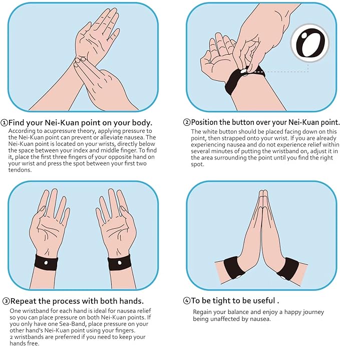 Motion Sickness Bands/Acupressure Nausea Wristband - Image 5