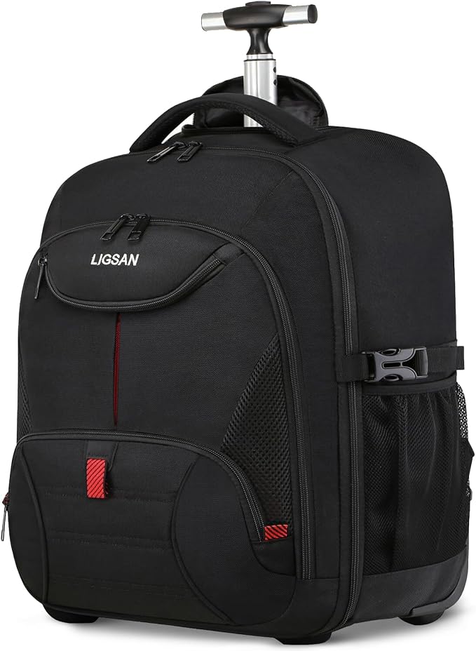 Rolling Backpack, 18 inch Laptop Backpack by LIGSAN