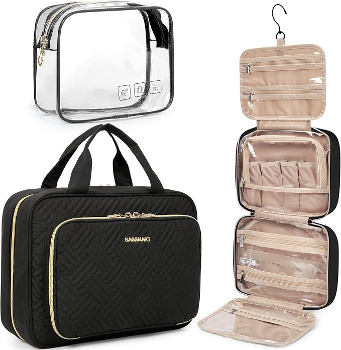 BAGSMART Toiletry Bag Hanging Travel Makeup Organizer by BAGSMART