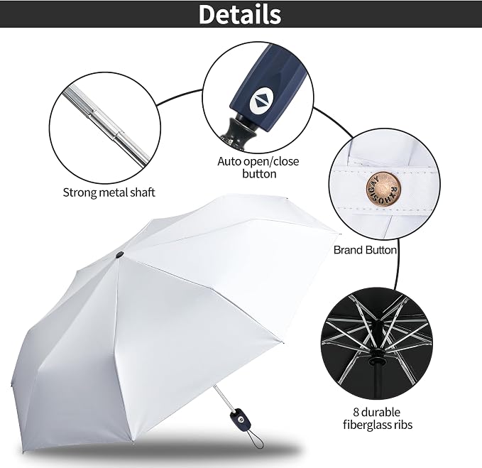 Color Glue Coating Sun Umbrella UV Protection Compact Folding Windproof - Image 5