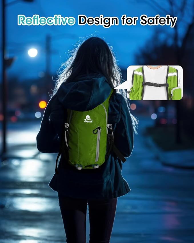 Small Hiking Backpack with Front Phone Holder, Packable Back pack with Chest - Image 8