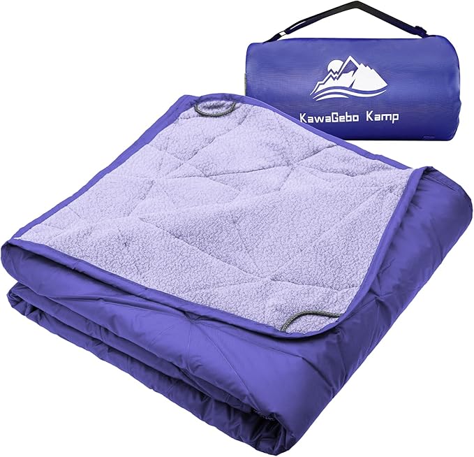 Outdoor Waterproof Blanket, Foldable Fleece Stadium Blanket by KawaGeboKamp