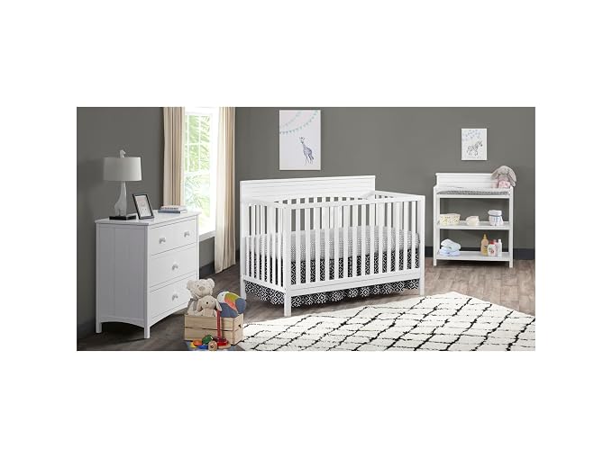 Oxford Baby Harper 4-in-1 Convertible Crib, Snow White - Image 2