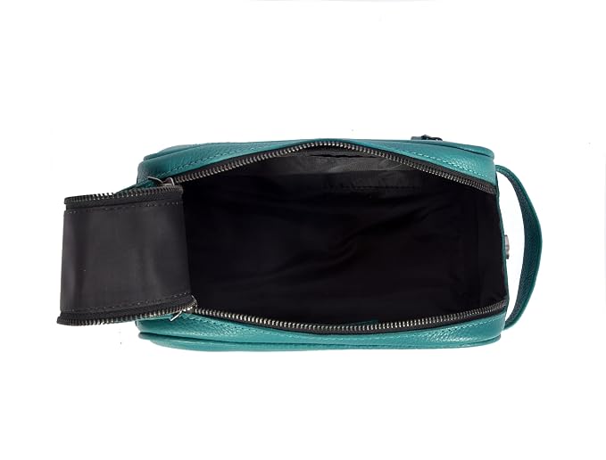 10" Premium Leather Toiletry Travel Pouch - Image 4