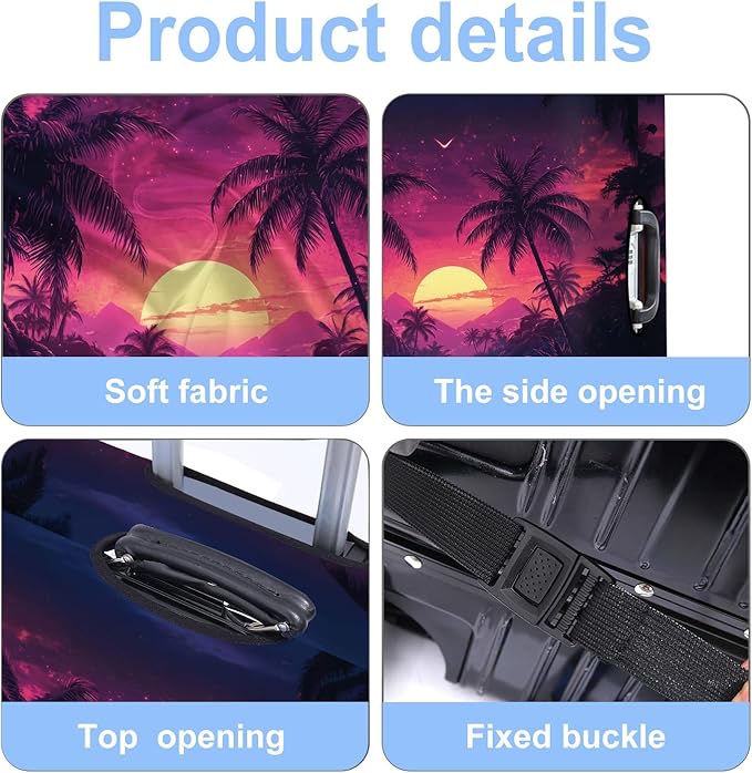 Luggage Cover Washable Suitcase Protector Anti-scratch Suitcase cover Fits - Image 3