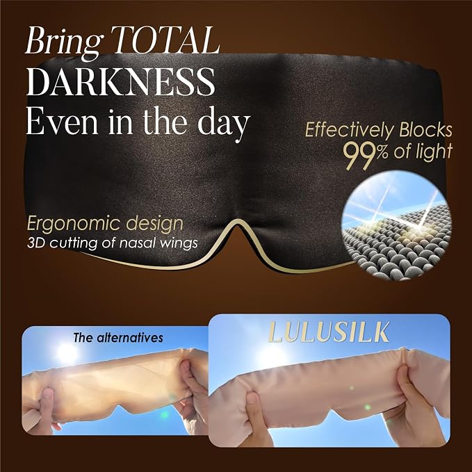 LULUSILK Reversible Mulberry Silk Sleep Mask - Image 3