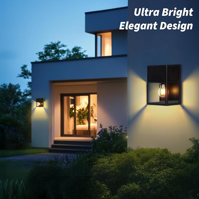 Outdoor Solar Wall Lights, High Brightness Waterproof Lanterns, Porch LED - Image 6