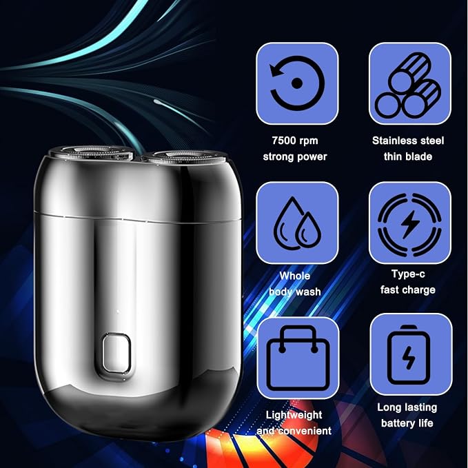 2025 New Model Mini Dual-Head Electric Shaver, Electric Mini Portable Razor - Image 6