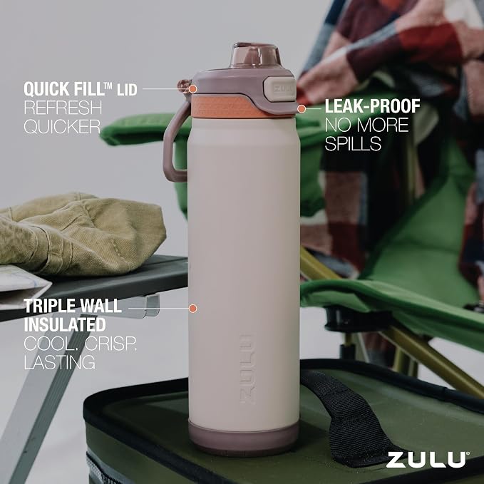 ZULU Powerfill Pro 32oz Stainless Steel Water Bottle - Image 3