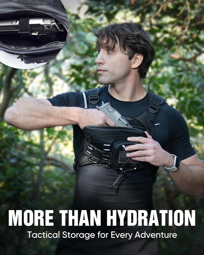 Running Vest with 2L Water Bladder, USA Original Patent, Lightweight Adjustable - Image 2