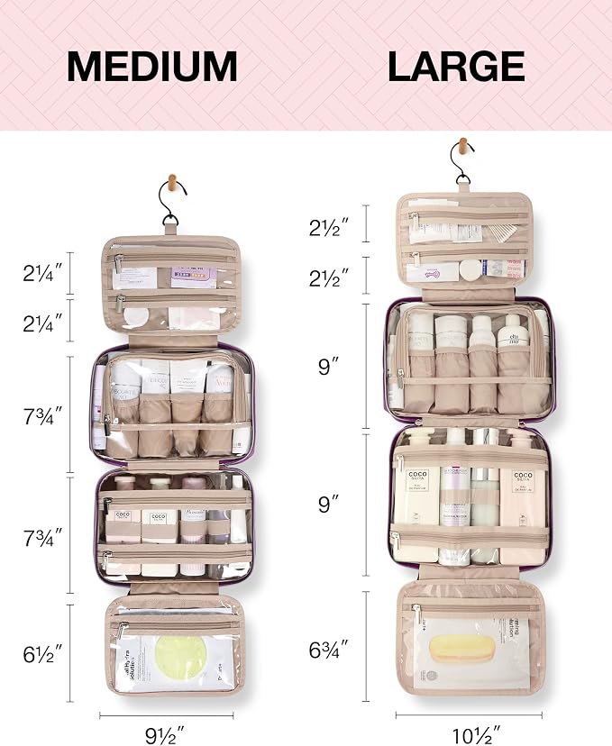 BAGSMART Toiletry Bag Hanging Travel Makeup Organizer - Image 7