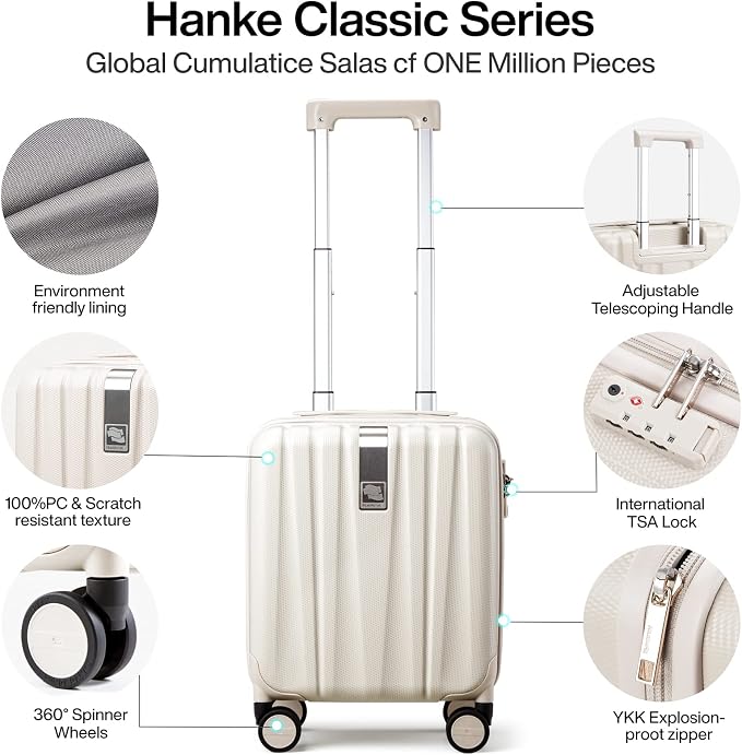 Hanke 14 Inch Underseat Carry On Luggage - Image 4